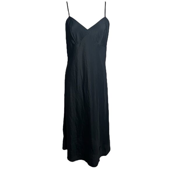 Vintage 1960s Claire Sandra by Lucie Ann Black Slip Dress Size 36 US 6 Small - Picture 1 of 6